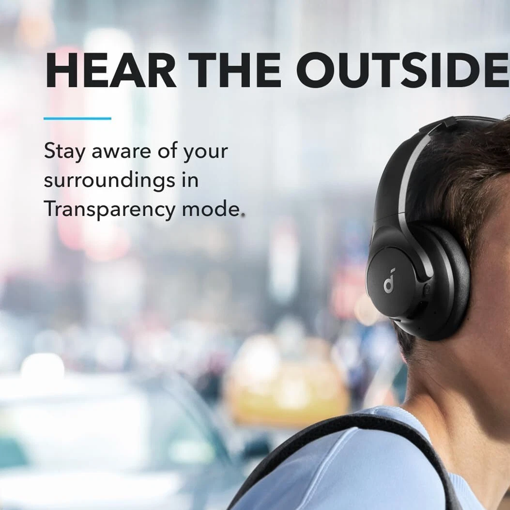 Anker Soundcore Q20i Wireless Over-Ear Headphones – Hybrid Active Noise Cancelling, Deep Bass, 40H Playtime, App Control (Refurbished)